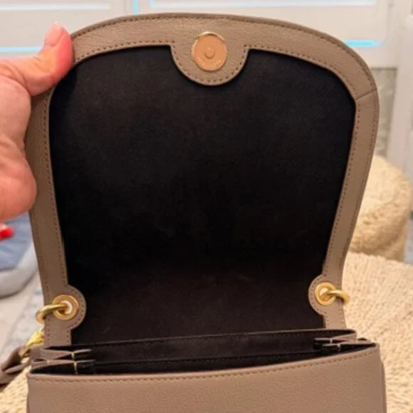 See By Chloe Mini Hana Bag Motty Gray Leather Key Crossbody Flap Messenger Bag - Picture 9 of 10